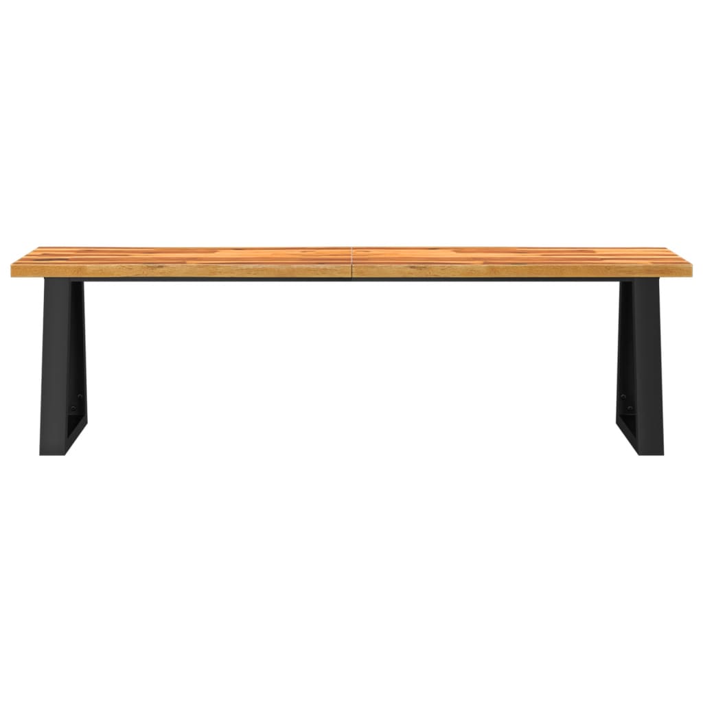 Banc avec bord vivant  bois d'acacia massif - Imagem 4