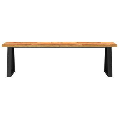 Banc avec bord vivant  bois d'acacia massif - Imagem 4
