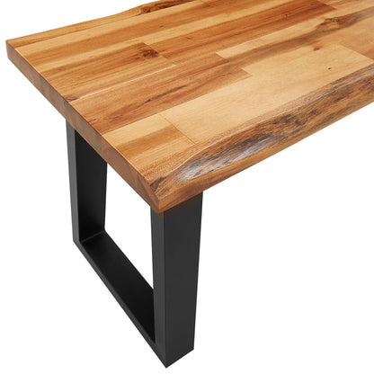 Banc avec bord vivant  bois d'acacia massif - Imagem 7