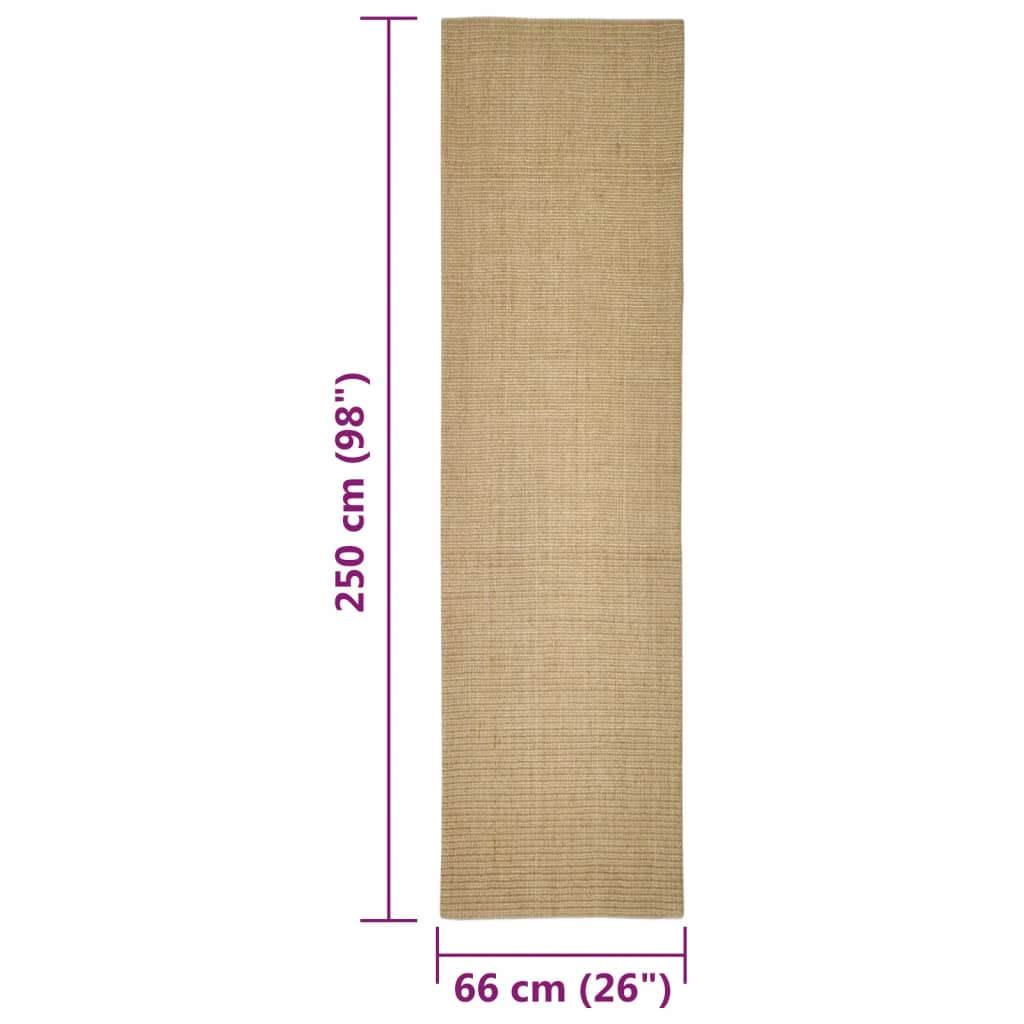 Tapis en sisal pour griffoir - 100x300 cm - Sensuri Maison