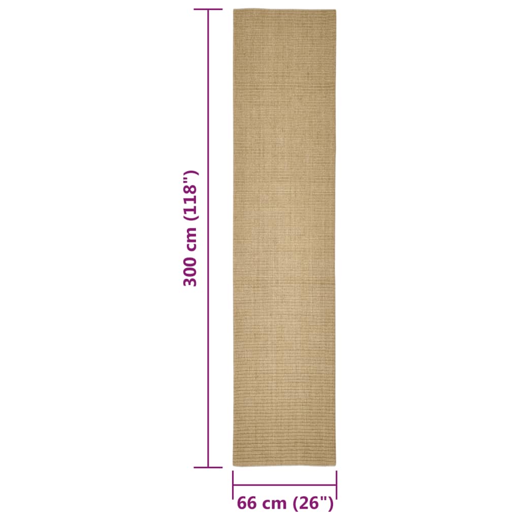 Tapis en sisal pour griffoir - 100x300 cm - Sensuri Maison