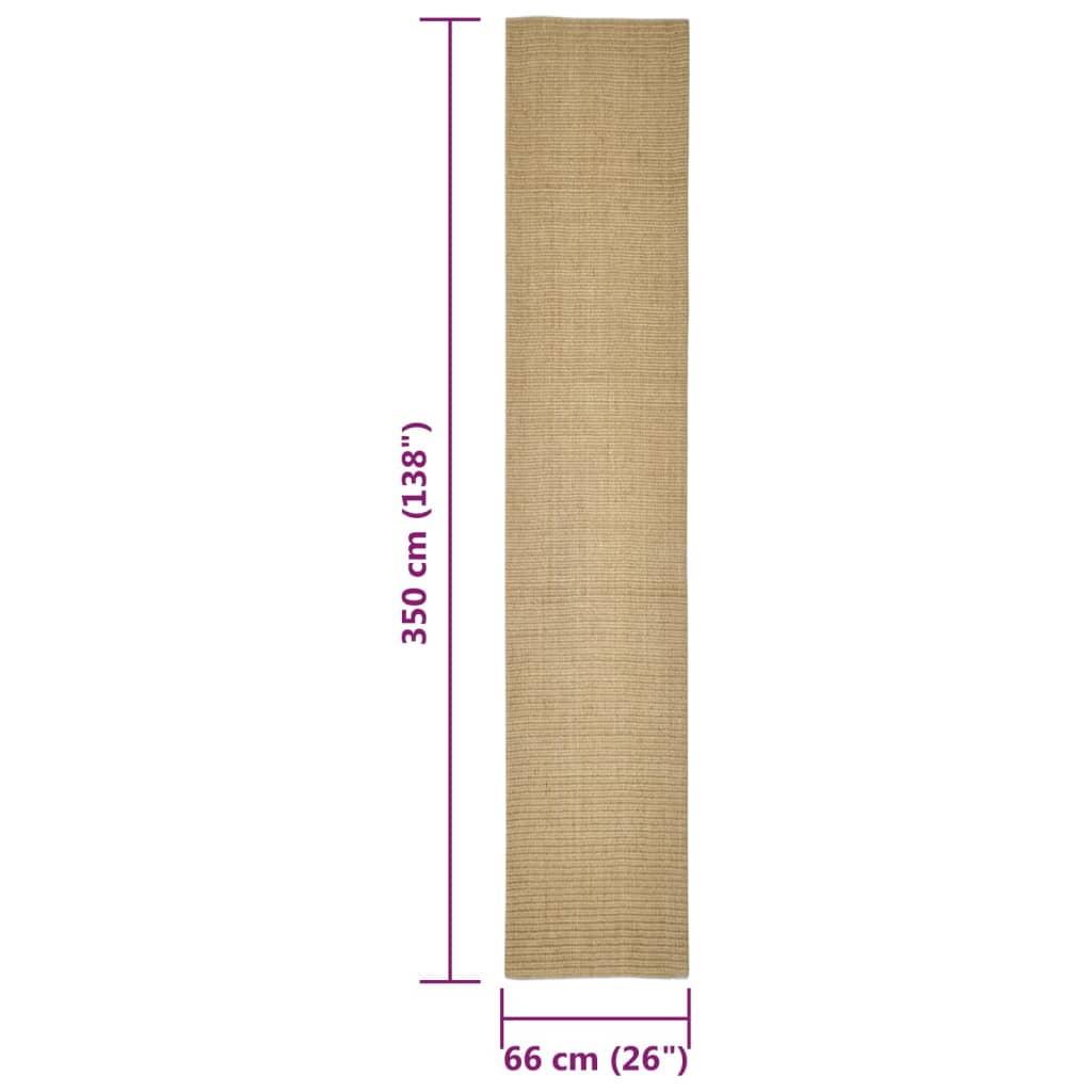 Tapis en sisal pour griffoir - 100x300 cm - Sensuri Maison