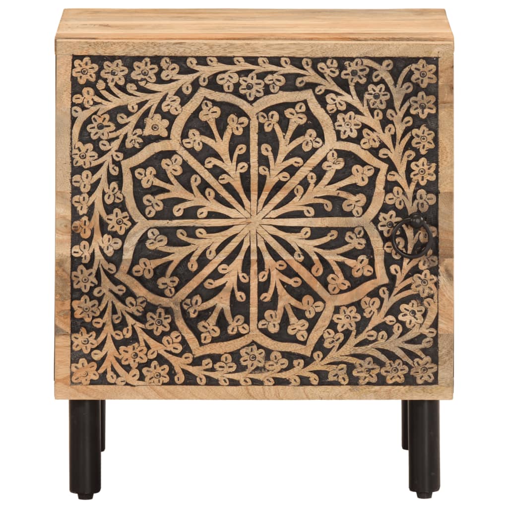 Tables de chevet 2 pcs 40x33x46 cm Bois de manguier solide - Imagem 6