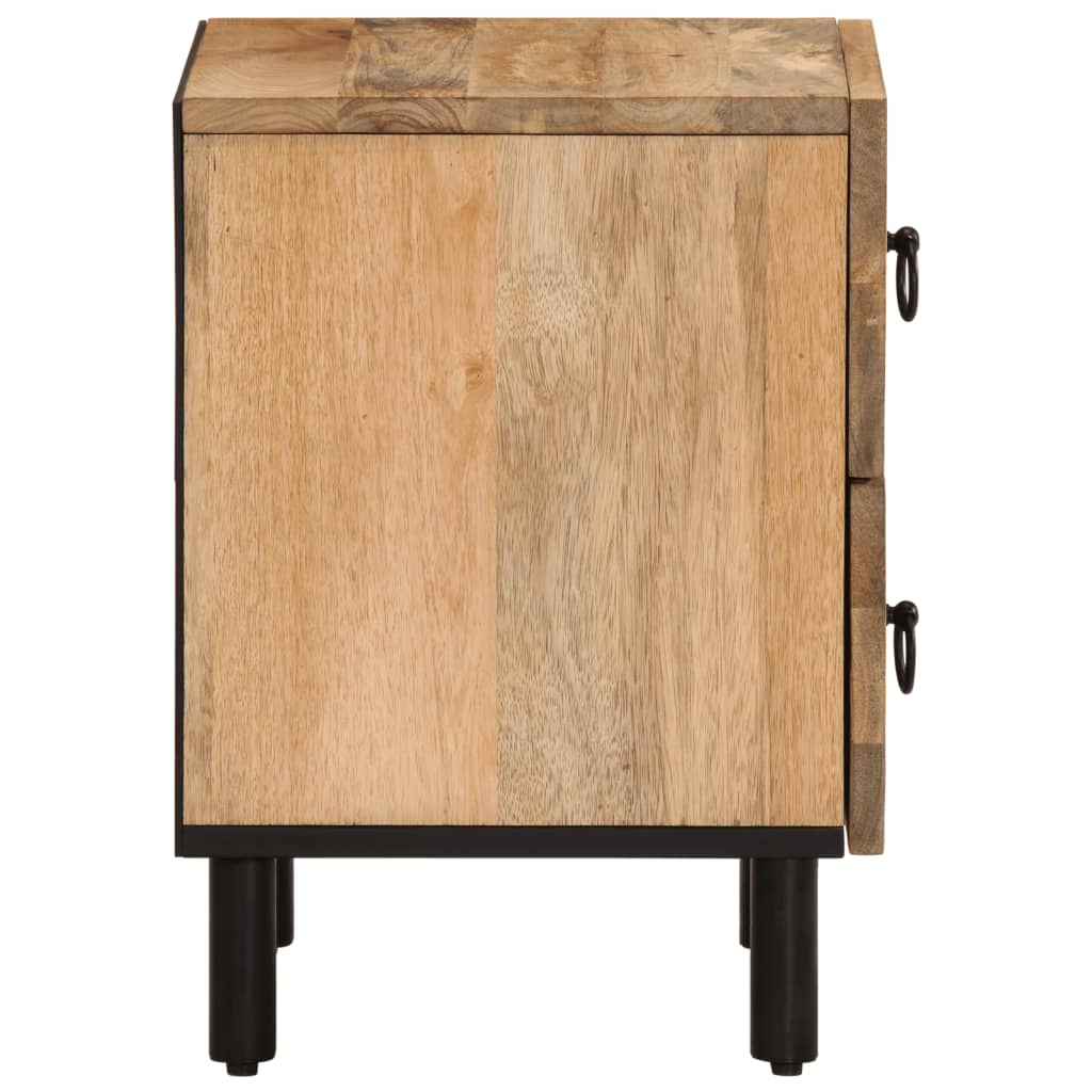 Tables de chevet 2 pcs 40x33x46 cm Bois de manguier solide - Imagem 7