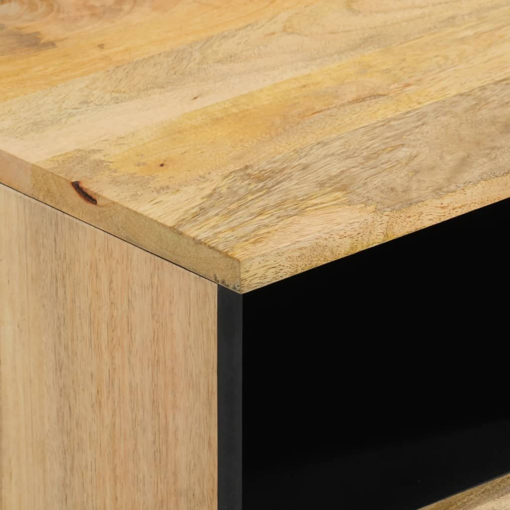Tables de chevet 2 pcs 40x33x46 cm Bois de manguier solide - Imagem 9