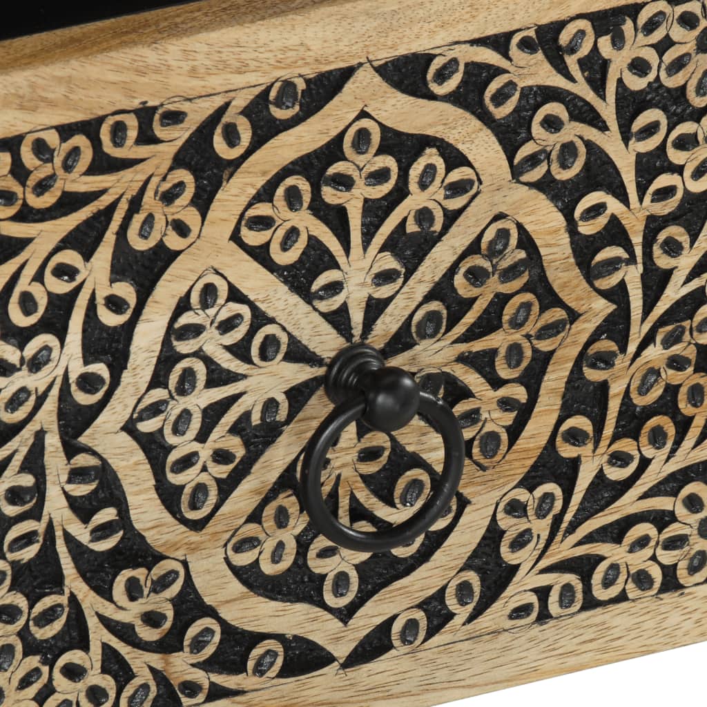 Tables de chevet 2 pcs 40x33x46 cm Bois de manguier solide - Imagem 10