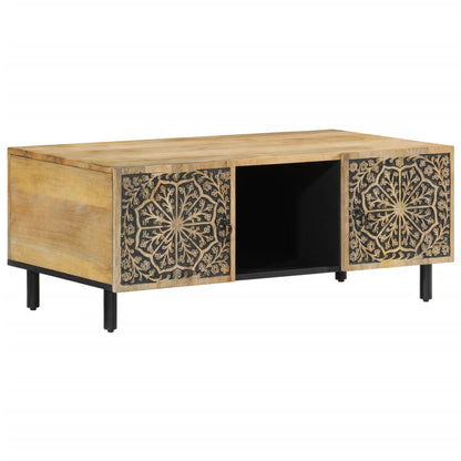 Table basse 100x54x40 cm bois de manguier massif - Imagem 2