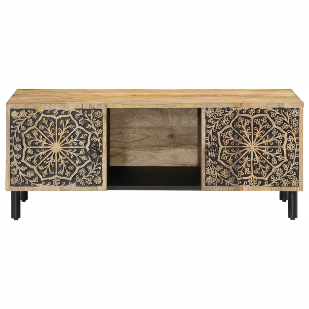 Table basse 100x54x40 cm bois de manguier massif - Imagem 5