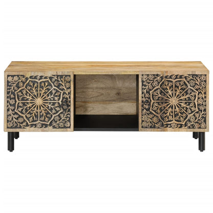 Table basse 100x54x40 cm bois de manguier massif - Imagem 5
