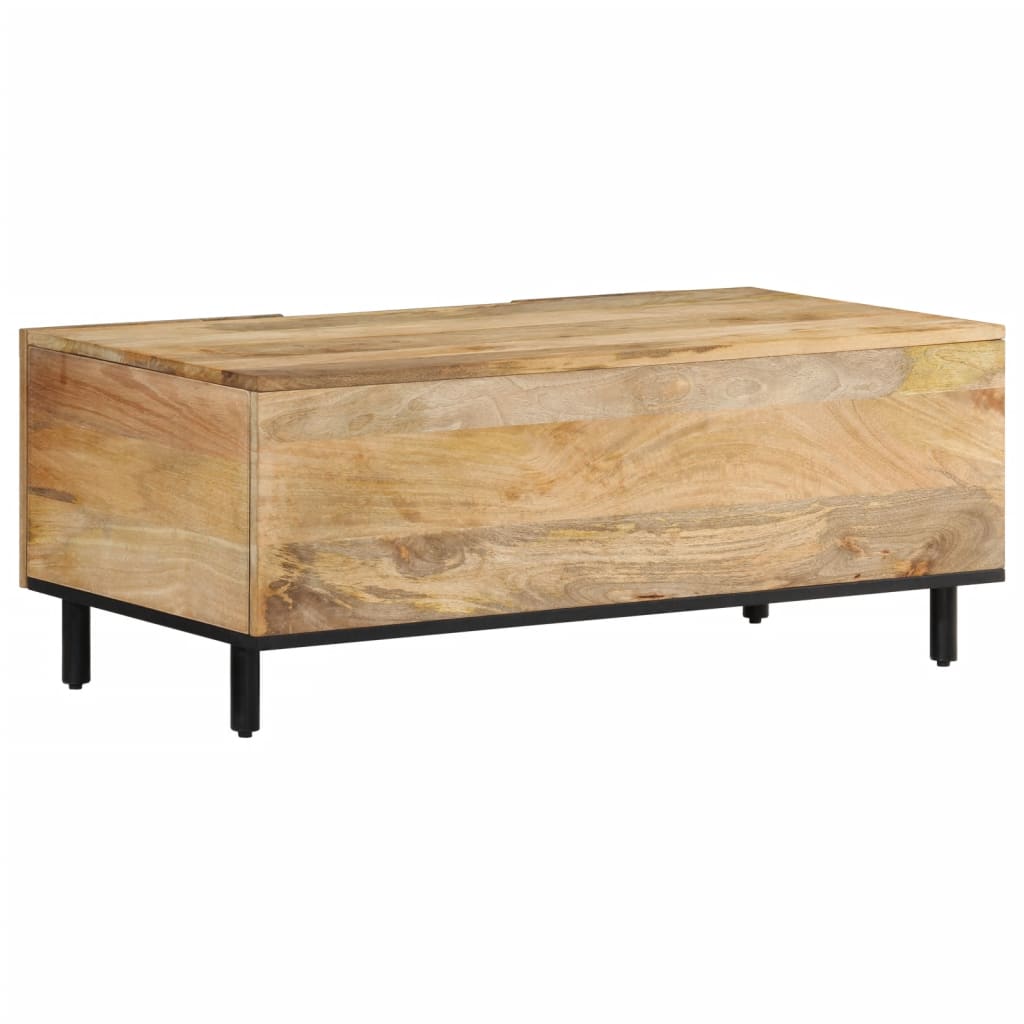 Table basse 100x54x40 cm bois de manguier massif - Imagem 7