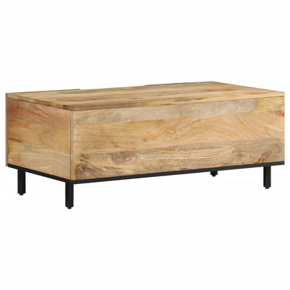 Table basse 100x54x40 cm bois de manguier massif - Imagem 7