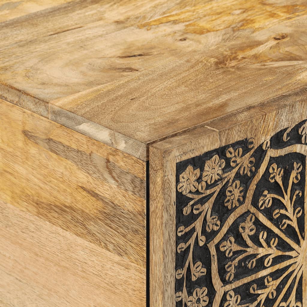 Table basse 100x54x40 cm bois de manguier massif - Imagem 8