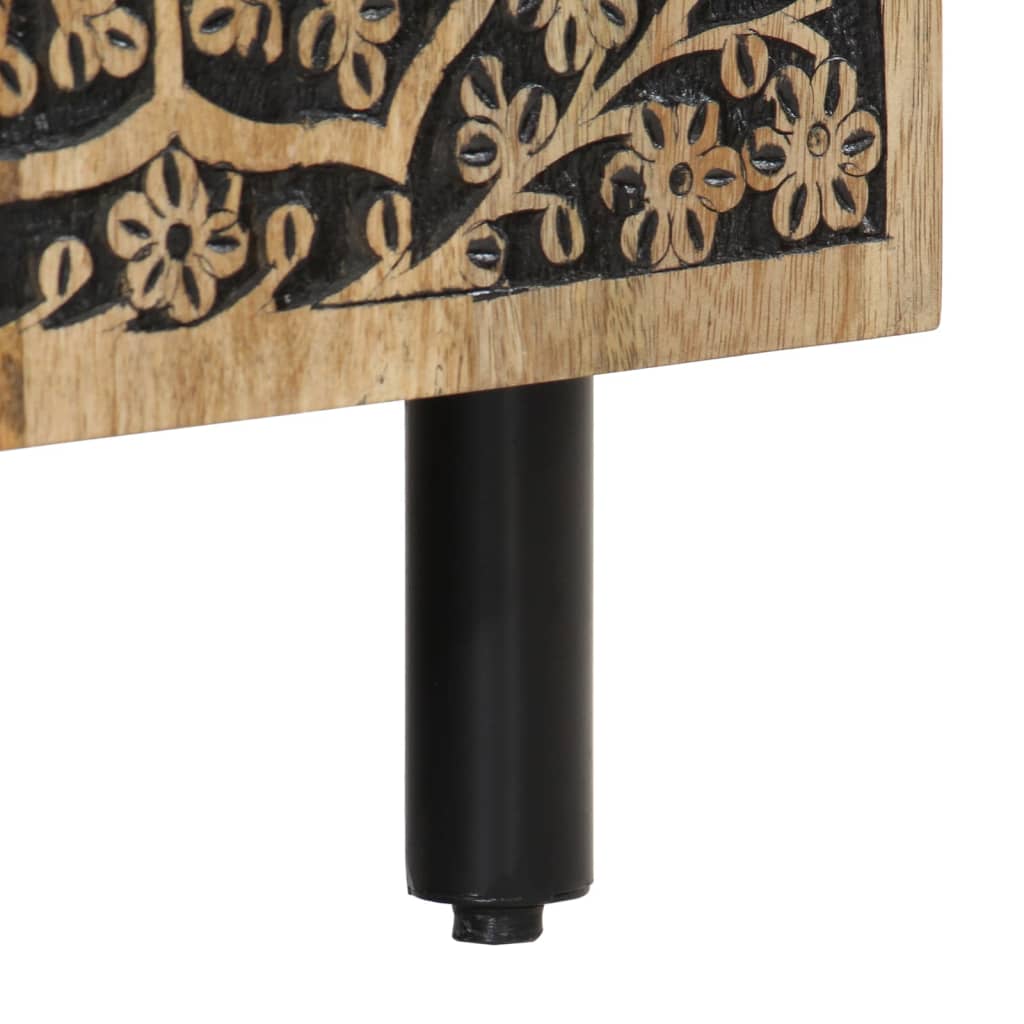 Table basse 100x54x40 cm bois de manguier massif - Imagem 10