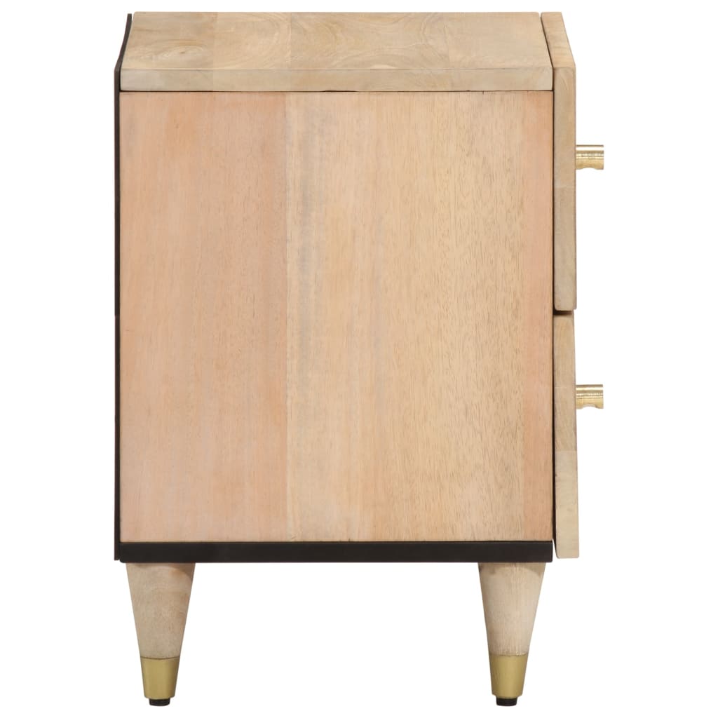 Tables de chevet 2 pcs 40x33x46 cm Bois de manguier solide - Imagem 5