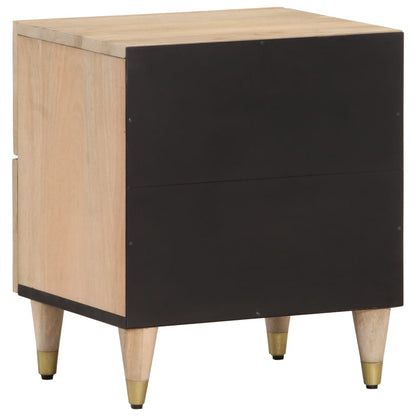 Tables de chevet 2 pcs 40x33x46 cm Bois de manguier solide - Imagem 6