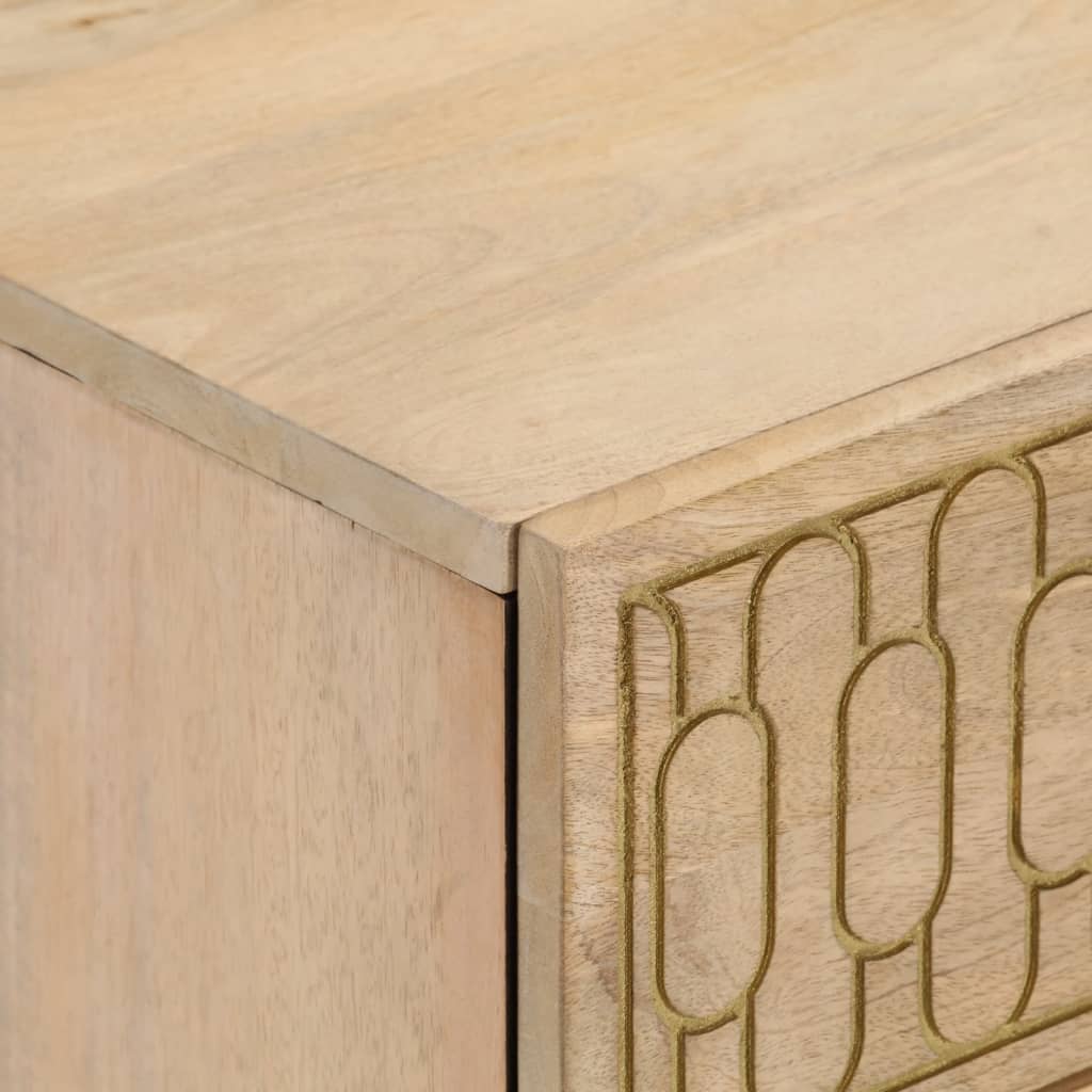 Tables de chevet 2 pcs 40x33x46 cm Bois de manguier solide - Imagem 7