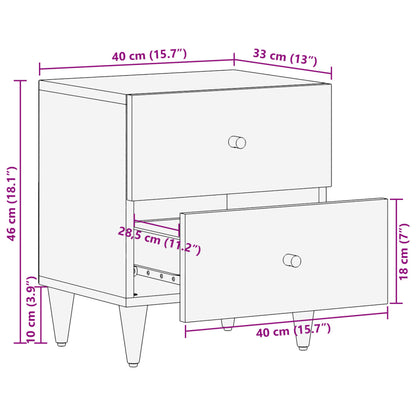Tables de chevet 2 pcs - 40x33x46 cm - Sensuri Maison