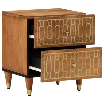 Tables de chevet 2 pcs 40x33x46 cm Bois de manguier solide - Imagem 16