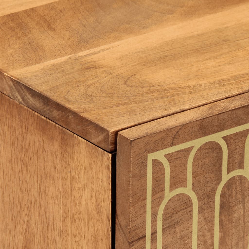 Tables de chevet 2 pcs 40x33x46 cm Bois de manguier solide - Imagem 20
