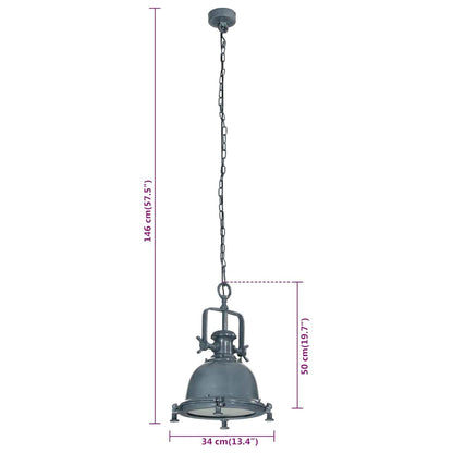 Lampe suspendue -35x35x153 cm- Style industriel - Sensuri Maison