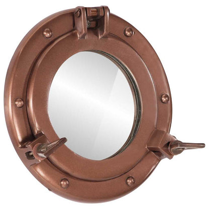 Miroir en forme de hublot mural Ø23 cm aluminium et verre - Imagem 8