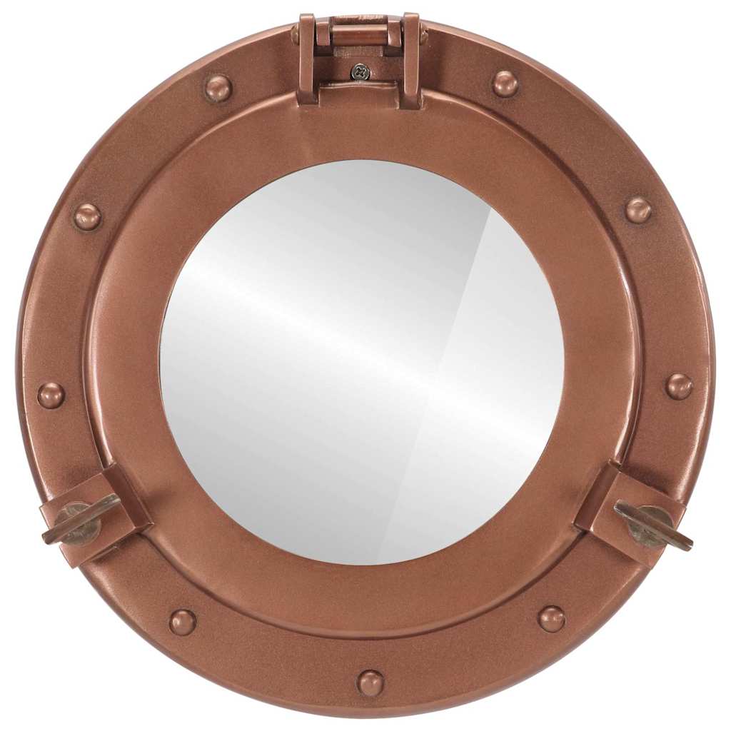 Miroir en forme de hublot mural Ø23 cm aluminium et verre - Imagem 16