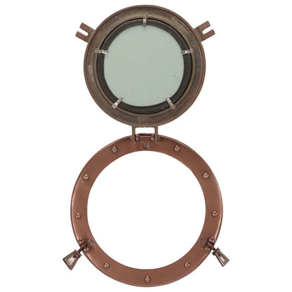 Miroir en forme de hublot mural Ø23 cm aluminium et verre - Imagem 18