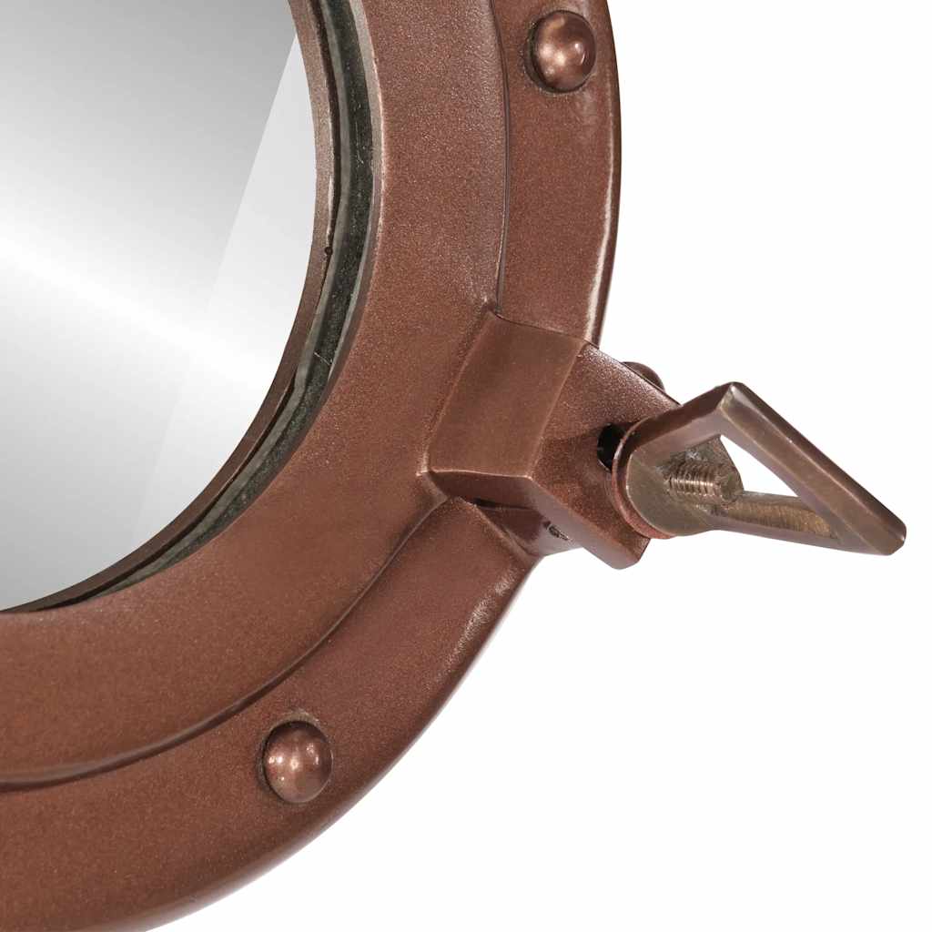 Miroir en forme de hublot mural Ø23 cm aluminium et verre - Imagem 20