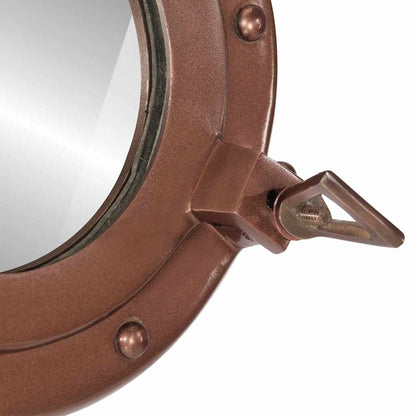 Miroir en forme de hublot mural Ø23 cm aluminium et verre - Imagem 20