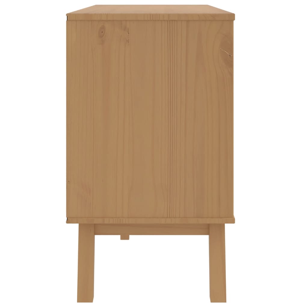 Armoire à tiroirs OLDEN marron bois de pin solide - Imagem 8
