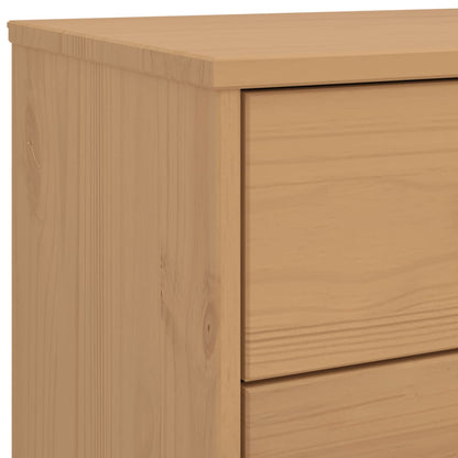 Armoire à tiroirs OLDEN marron bois de pin solide - Imagem 10