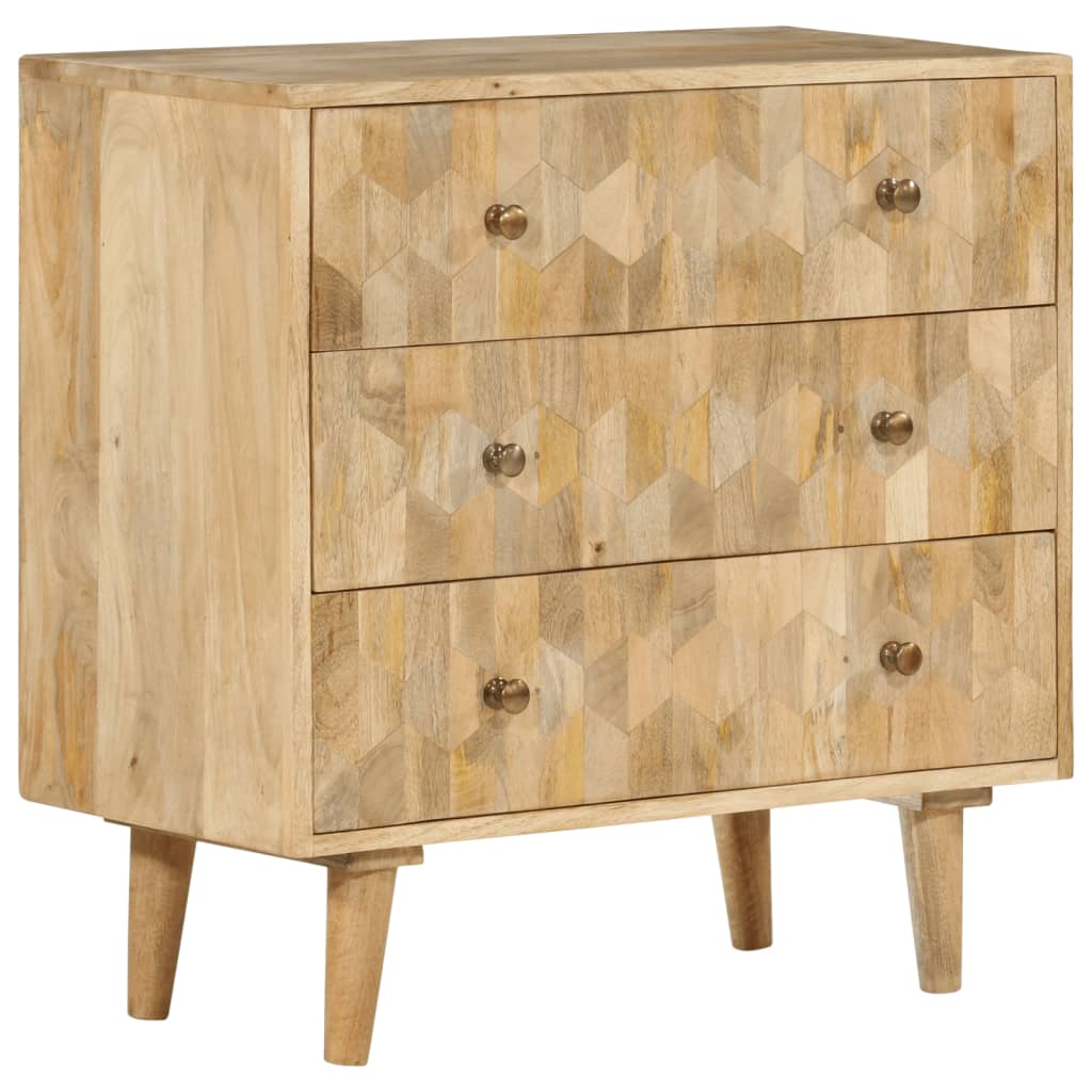 Armoire à tiroirs 70x35x70 cm bois massif de manguier - Imagem 1