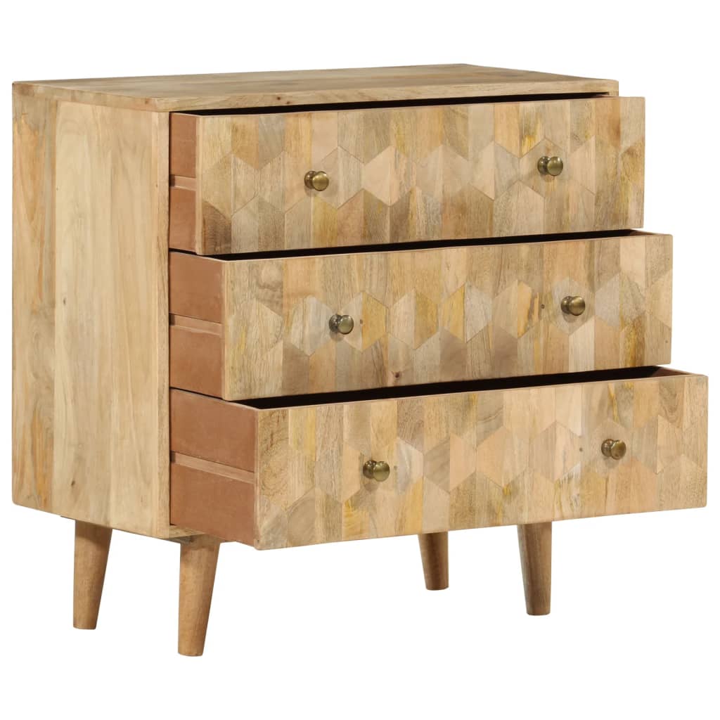 Armoire à tiroirs 70x35x70 cm bois massif de manguier - Imagem 2