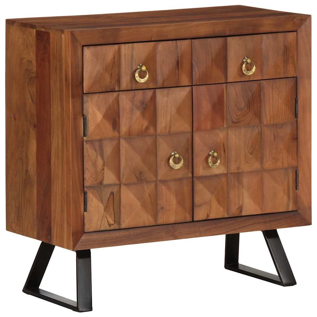 Armoire à tiroirs marron miel 70x35x70 cm bois massif d'acacia - Imagem 1