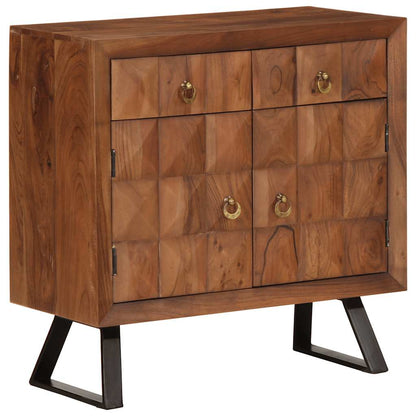 Armoire à tiroirs marron miel 70x35x70 cm bois massif d'acacia - Imagem 12