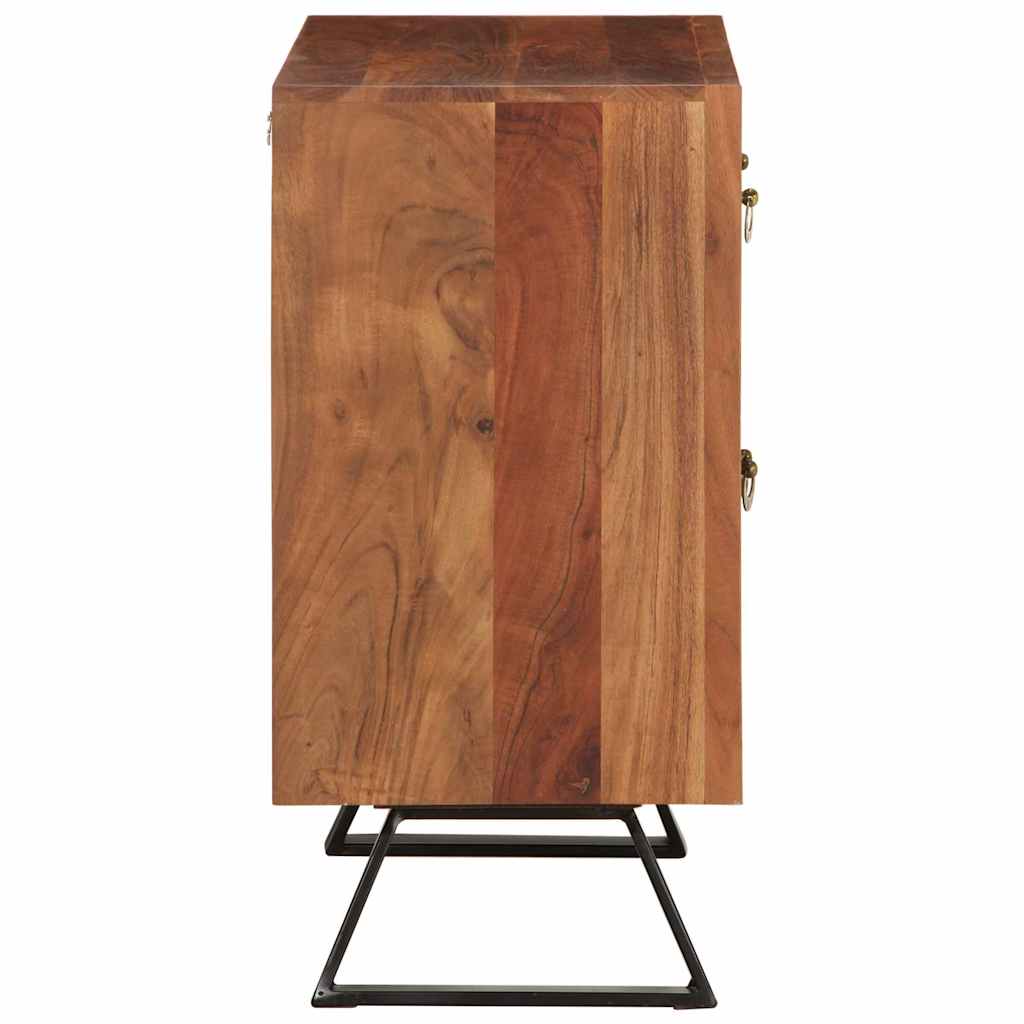 Armoire à tiroirs marron miel 70x35x70 cm bois massif d'acacia - Imagem 4