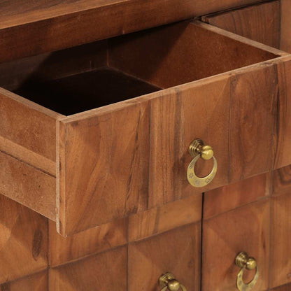 Armoire à tiroirs marron miel 70x35x70 cm bois massif d'acacia - Imagem 7