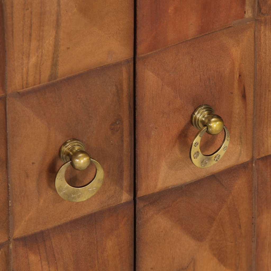 Armoire à tiroirs marron miel 70x35x70 cm bois massif d'acacia - Imagem 8