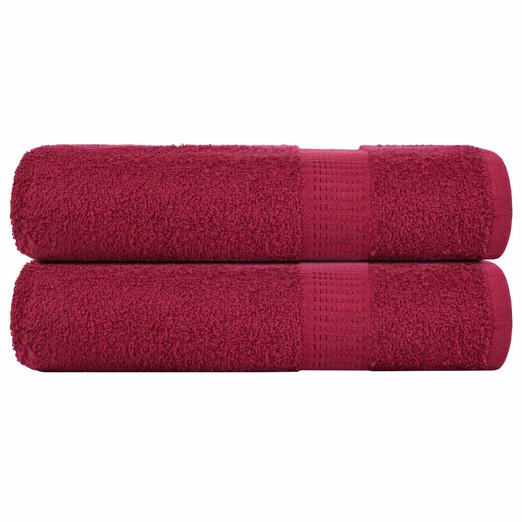 Essuie-mains FROGN 2 pcs bordeaux 50x100 cm 360 g/m² - Imagem 1