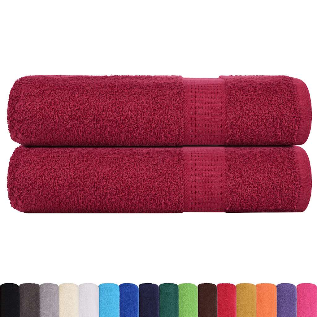 Essuie-mains FROGN 2 pcs bordeaux 50x100 cm 360 g/m² - Imagem 2