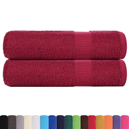 Essuie-mains FROGN 2 pcs bordeaux 50x100 cm 360 g/m² - Imagem 2