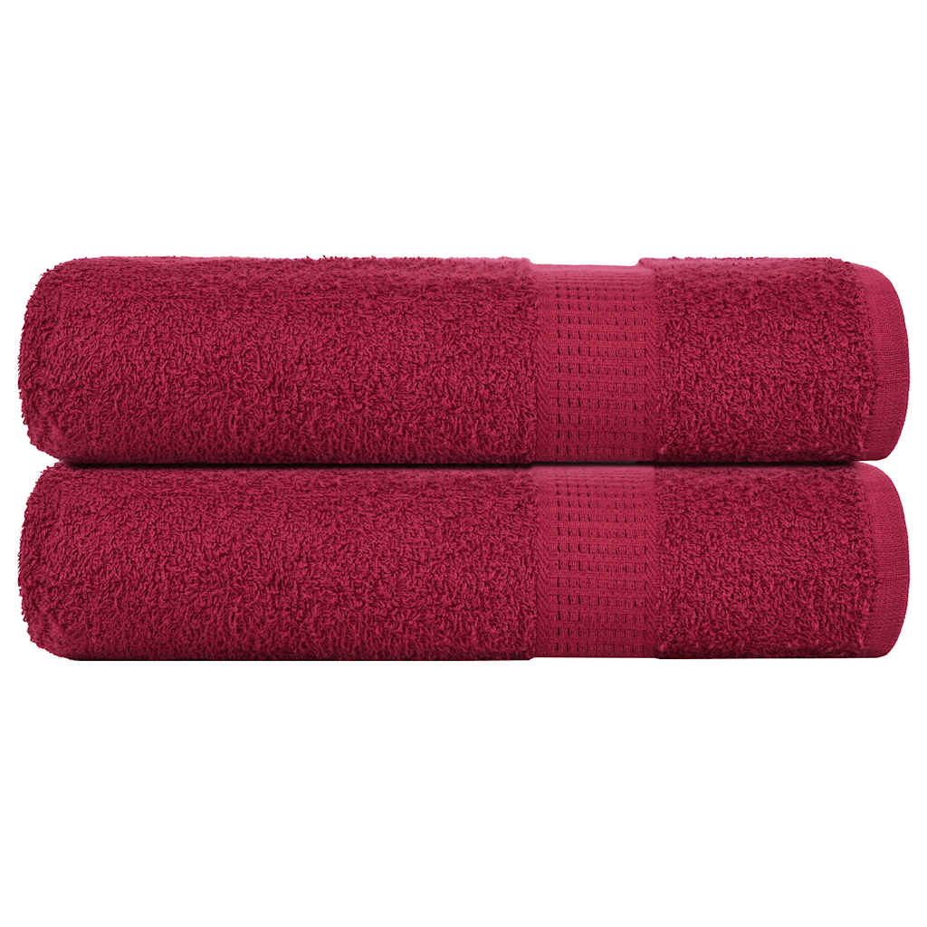 Serviettes de douche FROGN 2 pcs bordeaux 70x140cm 360 g/m² - Imagem 1