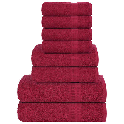 Ensemble de serviettes FROGN 8 pcs bordeaux 360 g/m² - Imagem 1
