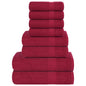 Ensemble de serviettes FROGN 8 pcs bordeaux 360 g/m² - Imagem 1