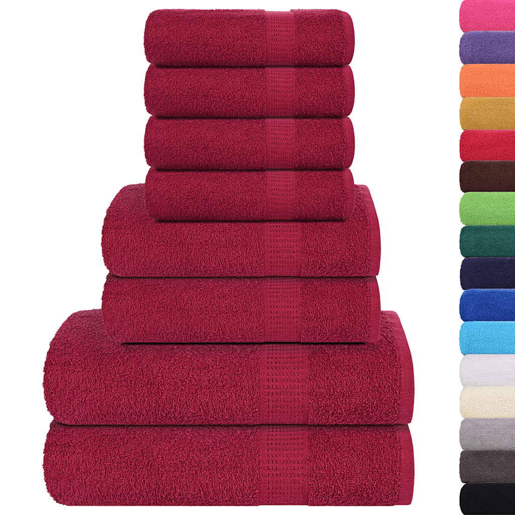 Ensemble de serviettes FROGN 8 pcs bordeaux 360 g/m² - Imagem 2