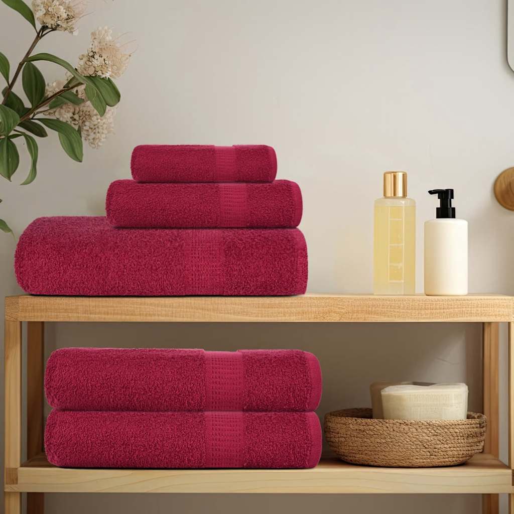 Ensemble de serviettes FROGN 8 pcs bordeaux 360 g/m² - Imagem 3