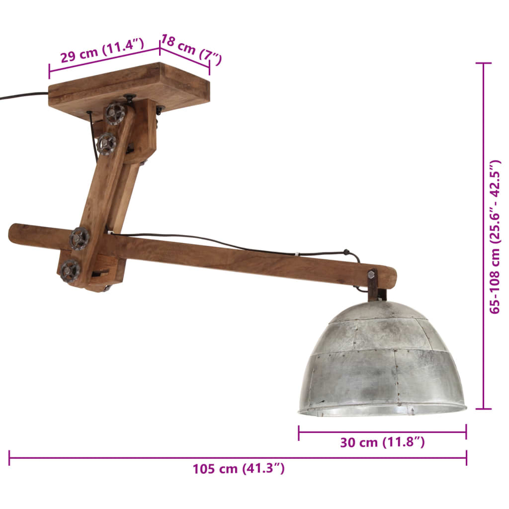 Plafonnier 25 W  vintage 105x30x65-108cm E27 - Imagem 8
