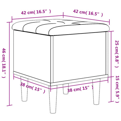 Banc de rangement  42x42x46 cm bois d'ingénierie - Imagem 10