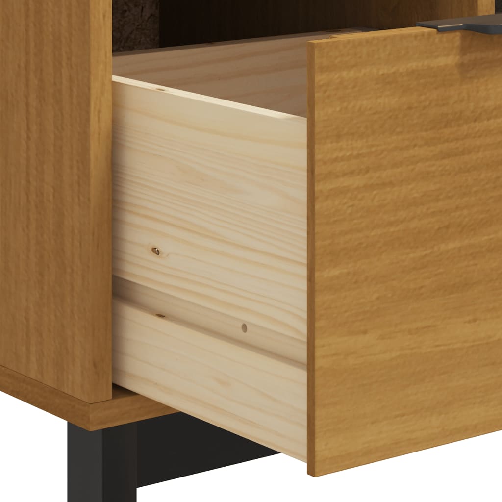 Commode FLAM 110x40x80 cm bois de pin massif - Imagem 8
