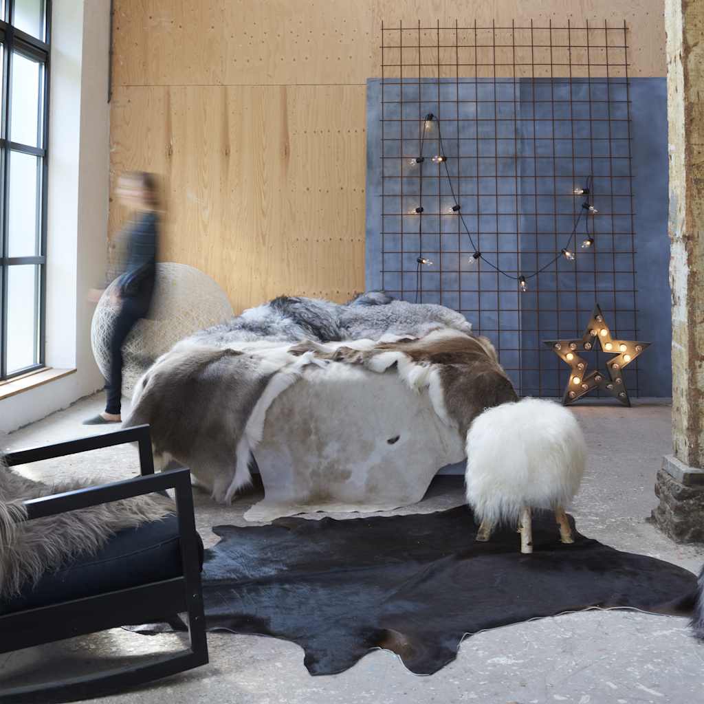 Tapis en peau de vache véritable - 180x220 cm - Sensuri Maison